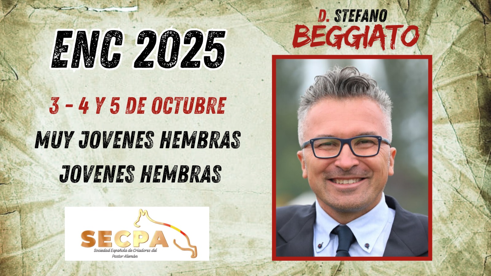 Secpa Sticker ENC 2025 – Sociedad Española de Criadores de Pastor Alemán – SECPA